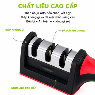 Dụng Cụ Mài Dao 3 Rãnh Tay Cầm Chống Trượt GD62 - Máy Mài Dao Cầm Tay 3 Cấp Độ Chuyên Dụng