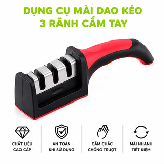 Dụng Cụ Mài Dao 3 Rãnh Tay Cầm Chống Trượt GD62 - Máy Mài Dao Cầm Tay 3 Cấp Độ Chuyên Dụng
