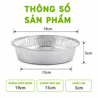 Đĩa Bạc Nhôm Đựng Đồ Chiên Nướng Đồ Chiên, BBQ GD65 - Khay Bạc Nhôm Tròn Dùng Một Lần Cao Cấp