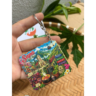 Móc khóa gỗ Lưu niệm - Miss Việt