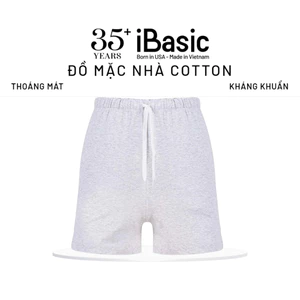 Quần đùi nam iBasic cotton USA mặc nhà dáng ngắn SHM009
