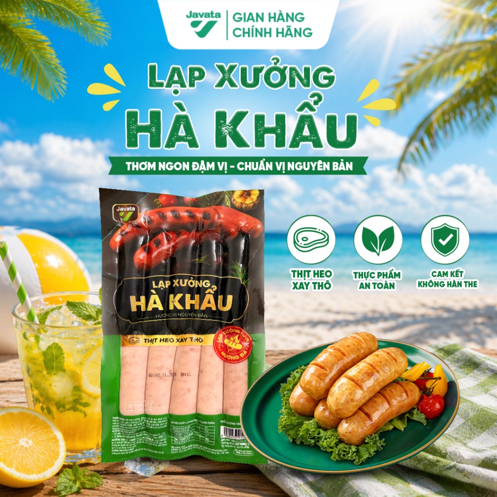 Lạp Xưởng Hà Khẩu Javata Nướng Đá 500g – Thơm Ngon Chuẩn Vị, Hương Vị Đặc Trưng