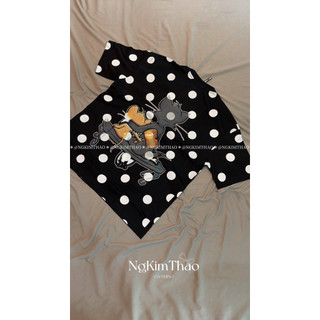 [ẢNH THẬT SHOP] Áo Thun Tom & Jerry Cotton Mỏng Chấm Bi In 2 Mặt 𝗯𝘆 𝗡𝗴𝘂𝘆𝗲𝗻𝗞𝗶𝗺𝗧𝗵𝗮𝗼