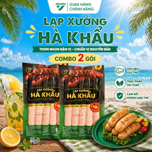 Lạp Xưởng Hà Khẩu Javata Nướng Đá 500g – Thơm Ngon Chuẩn Vị, Hương Vị Đặc Trưng