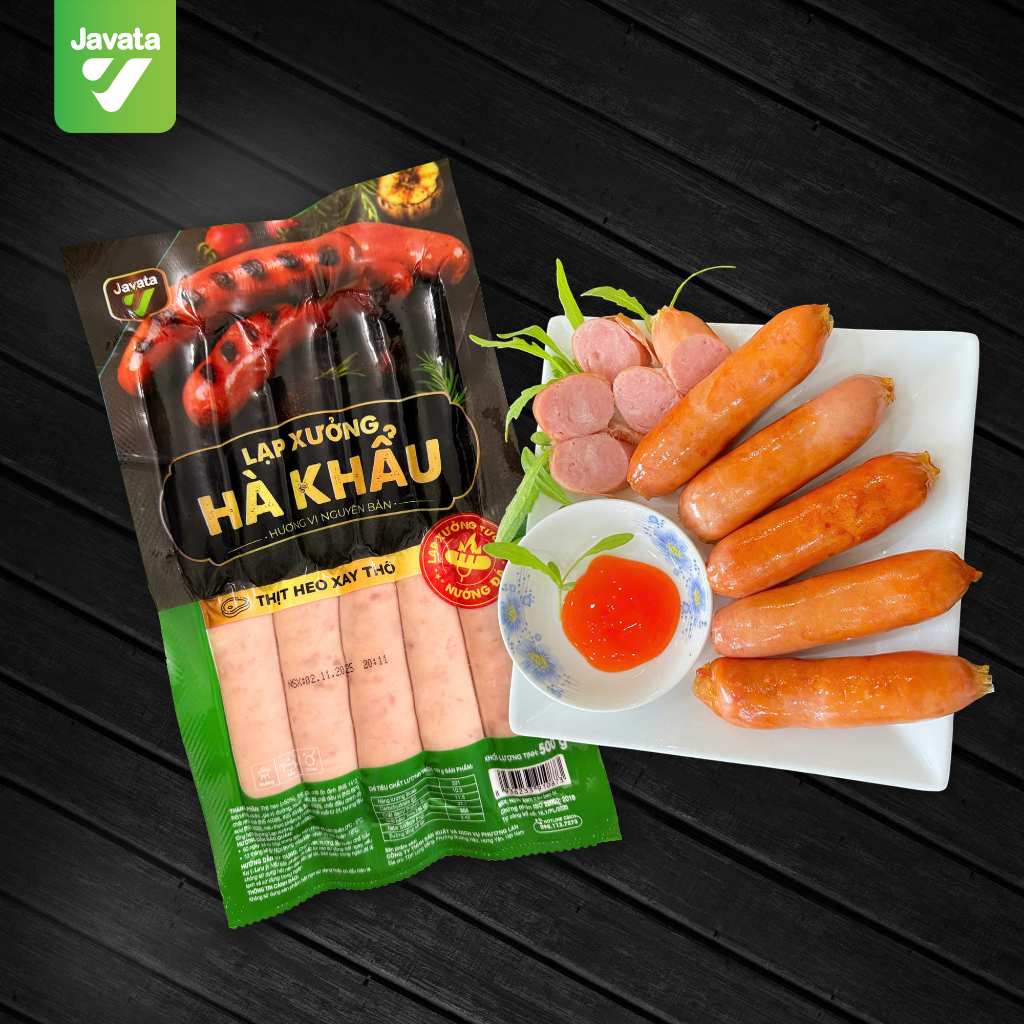 Lạp Xưởng Hà Khẩu Javata Nướng Đá 500g – Thơm Ngon Chuẩn Vị, Hương Vị Đặc Trưng
