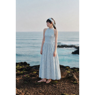 Đầm OLV suông dài trẻ trung nữ tính Checked Sleeveless Round Neck Maxi Dress phù hợp đi chơi