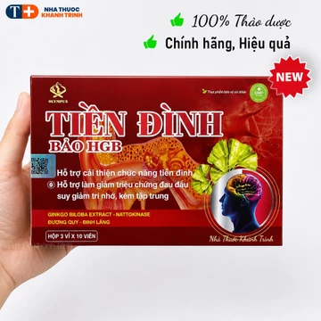 (có bán sỉ) HOẠT HUYẾT TIỀN ĐÌNH GOLD PLUS TRADIPHAR - cải thiện các triệu chứng rối loạn tiền đình - 30 viên