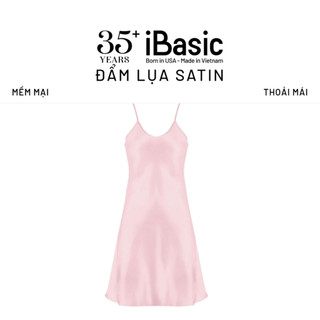 Đầm ngủ nữ iBasic hai dây lụa satin mềm mại 7916