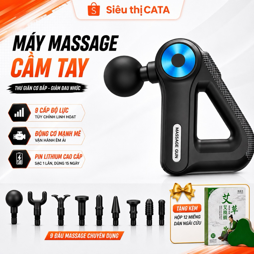 Súng massage mini tam giác SL-8891 (9 đầu, 9 cấp độ)