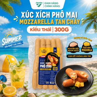 Xúc Xích Phô Mai Mozzarella  300g – Nhân Tan Chảy, Thịt Gà & Heo, Hương Vị Kiểu Thái