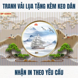 Tranh lam sóng tân cổ điển dán tường, phù hợp trang trí spa, trang trí phòng khách, nhà hàng (shop tặng kèm keo dán)