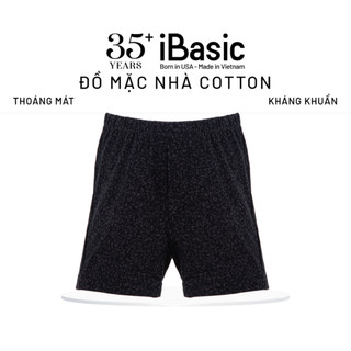 Quần đùi mặc nhà bé trai iBasic thun cotton USA kháng khuẩn in hoạ tiết HOMB008B