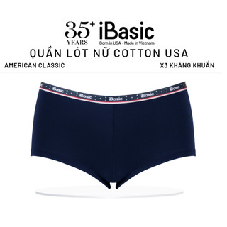Quần lót nữ boyshort American Classic iBasic cotton USA cạp viền thể thao năng động PANY116