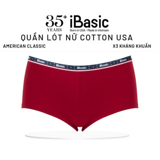 Quần lót nữ boyshort American Classic iBasic cotton USA cạp viền thể thao năng động PANY116