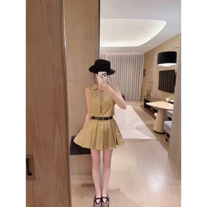 Váy thô LL cổ bẻ kèm belt #sieucappp