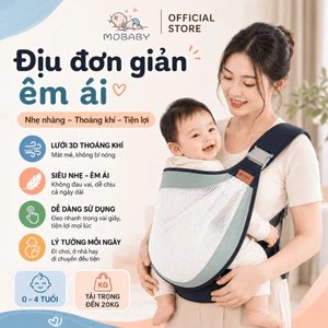 Địu Vải Lưới Cho Bé 0-24 Tháng, Địu Em Bé Thông Thoáng Đa Tư Thế Tiện Lợi Cho Mẹ Và Bé MOBABY STORE