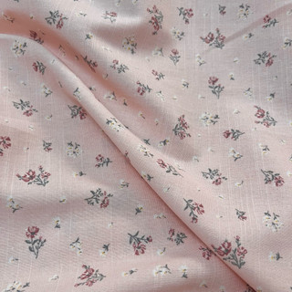 Vải Linen Cotton In Hoa Nhỏ Mềm Mịn Rũ thích hợp may váy đầm, quần áo, set bộ Khổ 1m40
