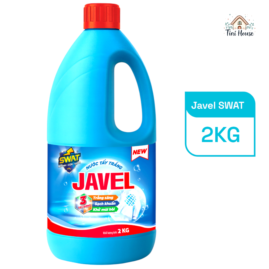 Nước tẩy quần áo trắng Javel chai 600ml - 1 Lít, 2 Lít, tẩy trắng, diệt khuẩn, khử mùi hôi3/