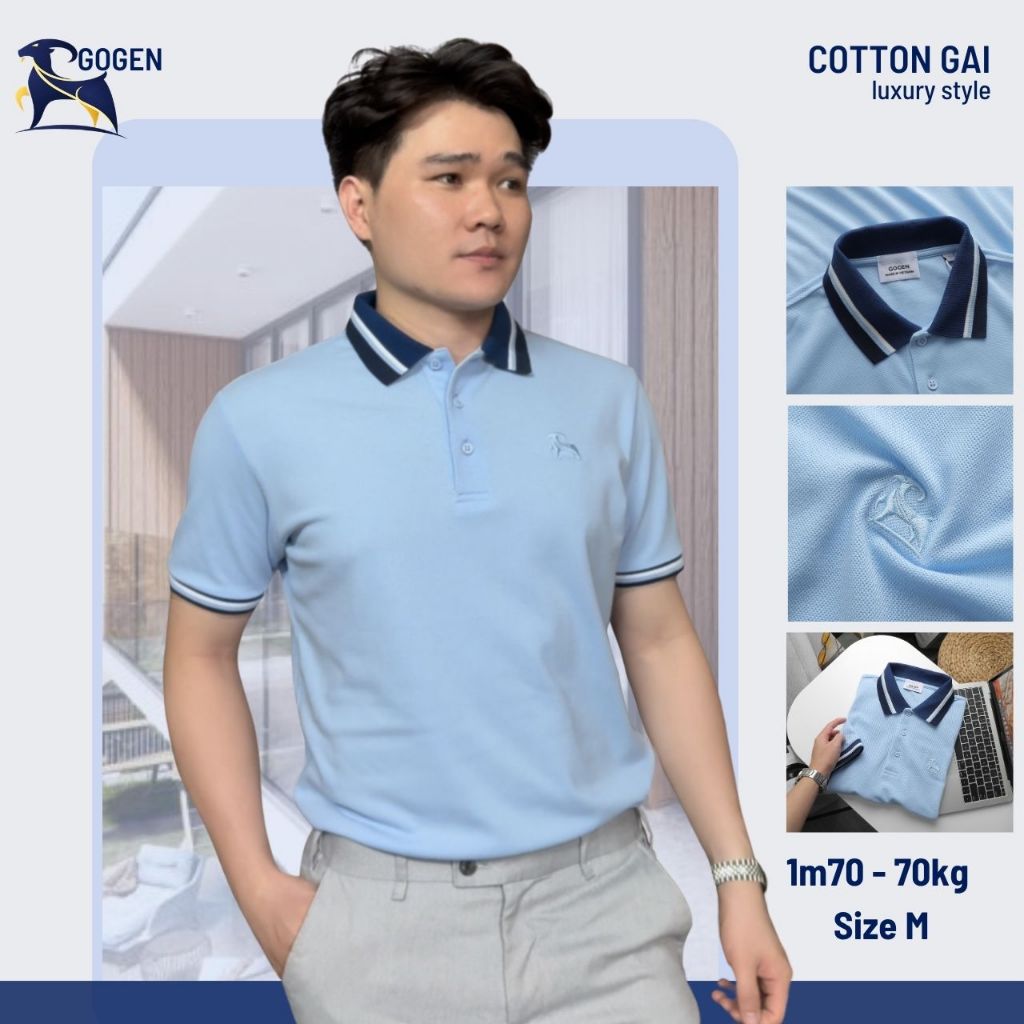 Áo Thun Polo Nam Cao Cấp Retro Phối Bo 4Color  - Luôn Tặng Hộp Đóng - GOGEN G02