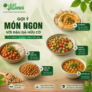 Đậu Gà Hữu Cơ Just Organik chickpeas - nhập Ấn Độ