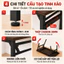 HUHU Bàn học làm việc gấp gọn khung chắc chắn Tiết kiệm không gian Mặt bàn bằng gỗ MDF dày 18mm