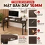 HUHU Bàn học làm việc gấp gọn khung chắc chắn Tiết kiệm không gian Mặt bàn bằng gỗ MDF dày 18mm