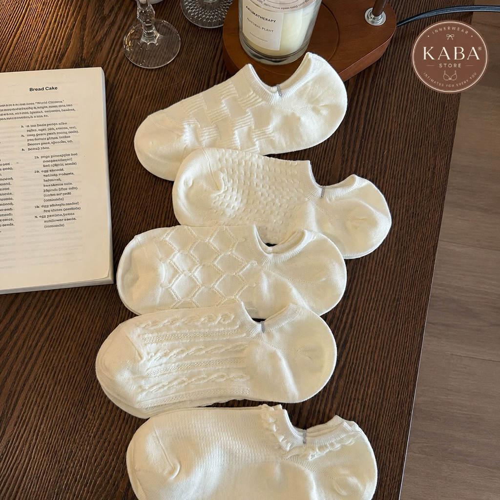 [KABA] 🧦 TẤT NỮ CỔ NGẮN HỌA TIẾT – MỀM MẠI, THOÁNG KHÍ, DỄ PHỐI ĐỒ