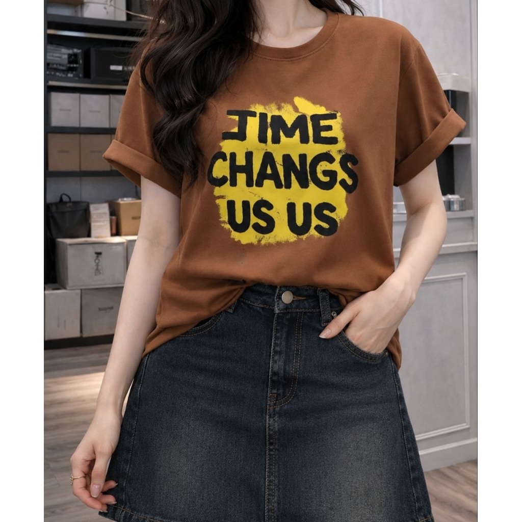 Áo Thun Nữ Tay Ngắn Form Suông Basic Hàn Quốc