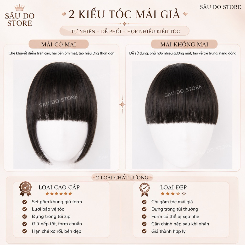 [HÀNG SIÊU CẤP] TÓC MÁI NGANG CHO NỮ NHIỀU MÀU BAO GIÁ