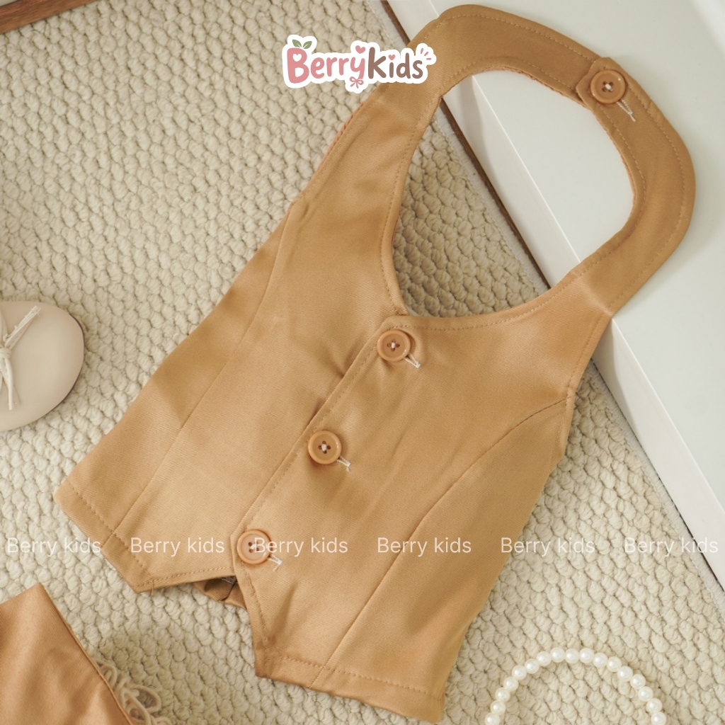 Set Áo Ghi Lê Phối Chân Váy Bí Cho Bé Gái Set Váy Bé Gái Áo Yếm Sành Điệu Lưng Chun