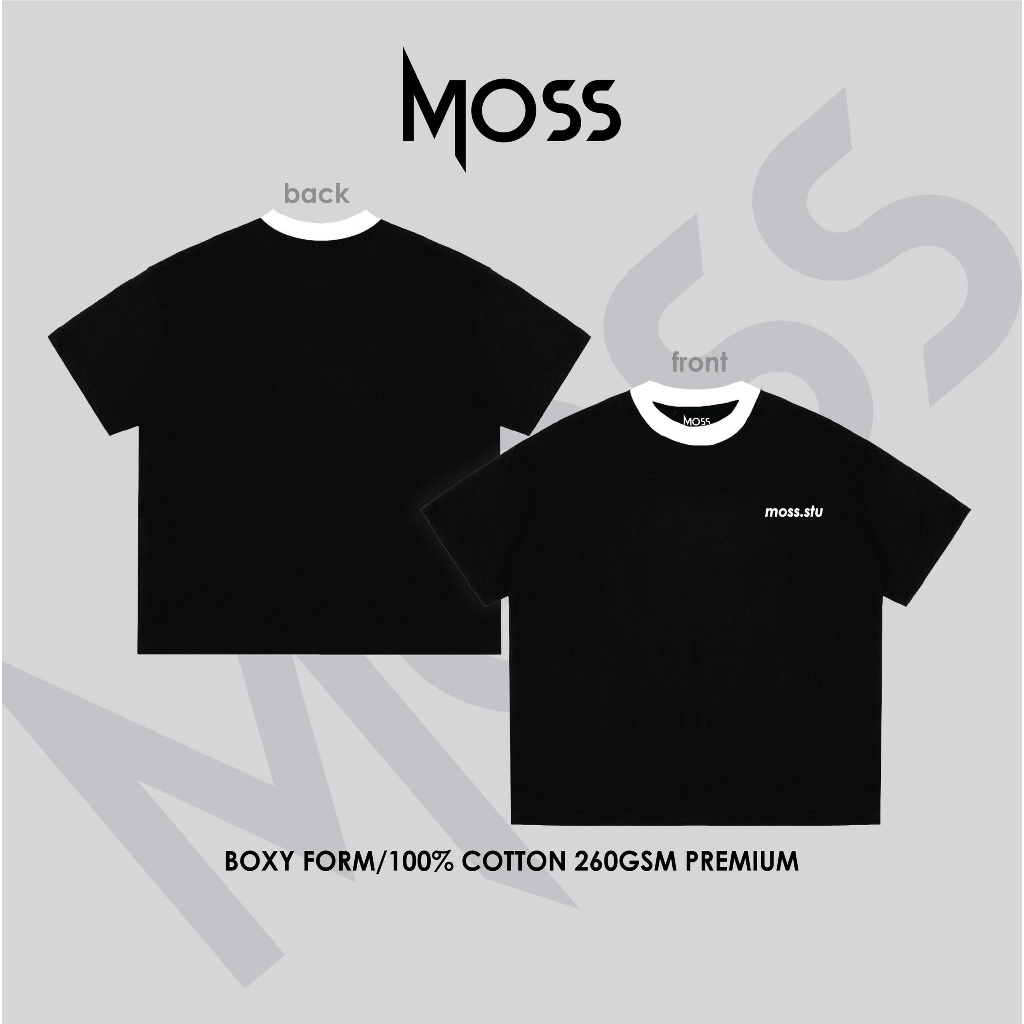 [ COMBO 2 ÁO 199k ] ÁO THUN BOXY 260GSM LOGO IN NỔI - "BASIC MOSS" - CHẤT COTTON 100% 260GSM PREMIUM MOSS.STU
