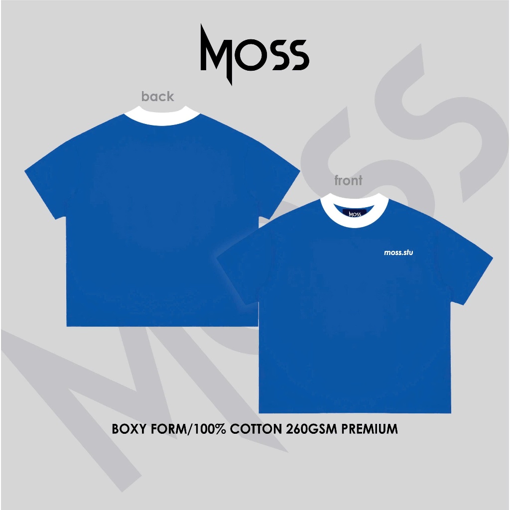 [ COMBO 2 ÁO 199k ] ÁO THUN BOXY 260GSM LOGO IN NỔI - "BASIC MOSS" - CHẤT COTTON 100% 260GSM PREMIUM MOSS.STU