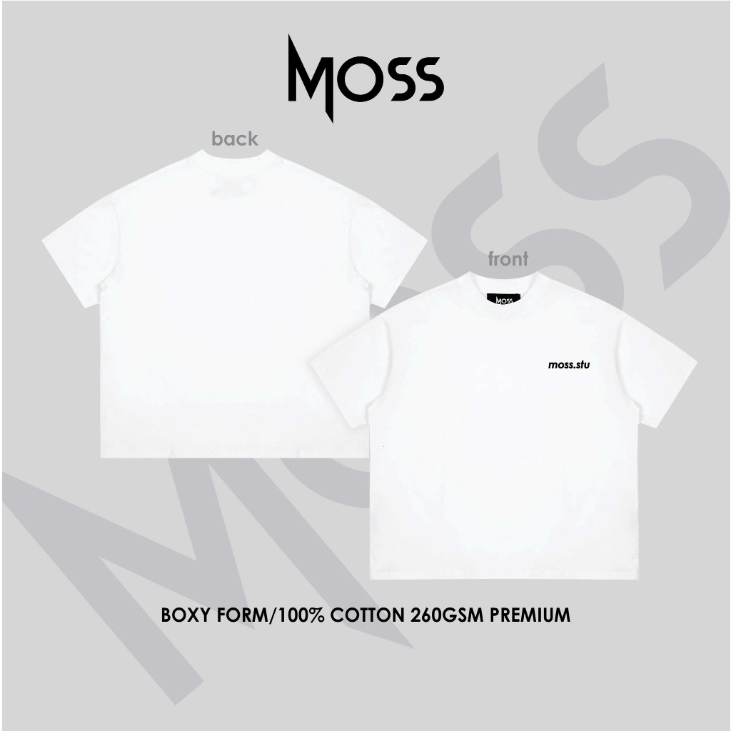 [ COMBO 2 ÁO 199k ] ÁO THUN BOXY 260GSM LOGO IN NỔI - "BASIC MOSS" - CHẤT COTTON 100% 260GSM PREMIUM MOSS.STU