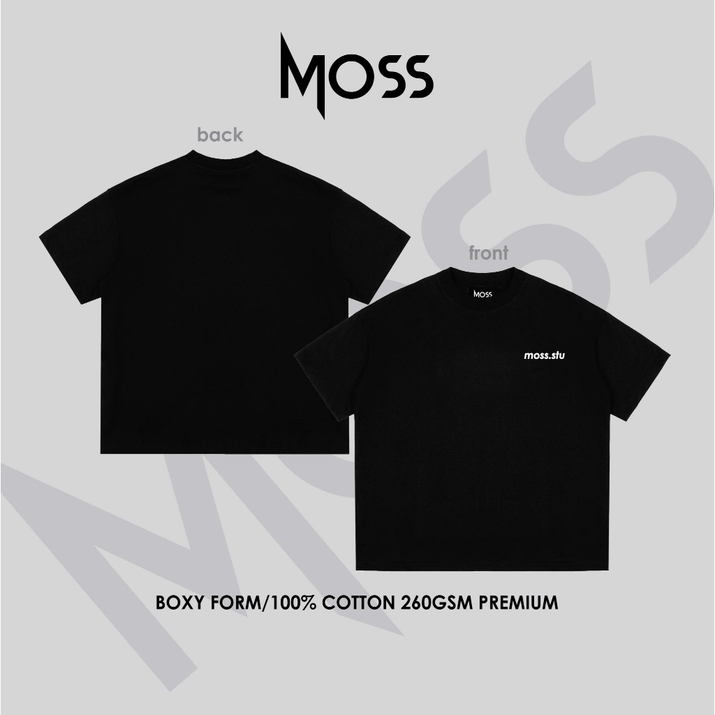 [ COMBO 2 ÁO 199k ] ÁO THUN BOXY 260GSM LOGO IN NỔI - "BASIC MOSS" - CHẤT COTTON 100% 260GSM PREMIUM MOSS.STU