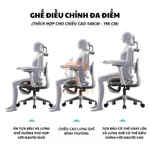 Ghế văn phòng công thái học LIMO 901 - Ghế chơi game & làm việc full chức năng xoay ngả. Kèm kê chân — ảnh 4