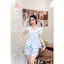 ST9407 Bộ pijama nữ đũi áo tay hến quần sooc
