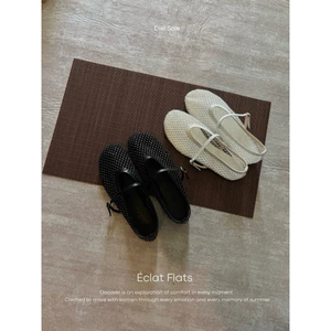 Éclat Flats @díelsóle - Giày Búp Bê Lưới Đính Đá Nữ Mềm Nhẹ, Thoáng Chân, Phong Cách Daily