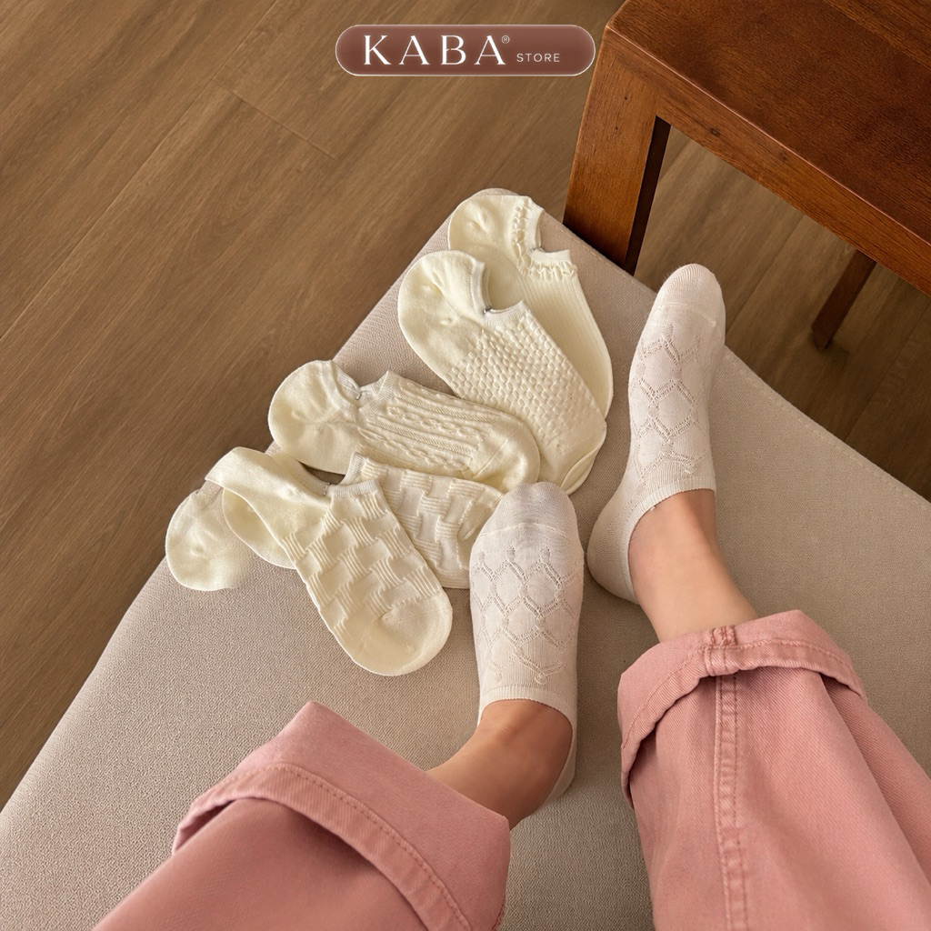 [KABA] 🧦 TẤT NỮ CỔ NGẮN HỌA TIẾT – MỀM MẠI, THOÁNG KHÍ, DỄ PHỐI ĐỒ