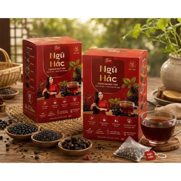 Combo 2 Hộp Trà Ngũ Hắc Premium Mộc Tâm 20 Gói/Hộp - Gạo Lứt Đen, Đậu Đen, Mè Đen, Dâu Tằm, Hắc Kỷ Tử
