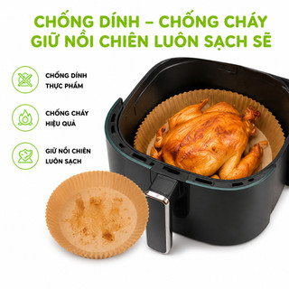 50 Miếng Giấy Lót Nồi Chiên Hình Khuôn Bánh GD67 - Giấy Lót Nồi Thấm Dầu Nồi Chiên Không Dầu