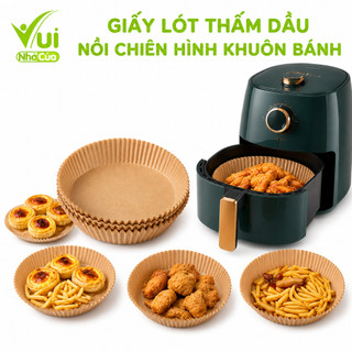 50 Miếng Giấy Lót Nồi Chiên Hình Khuôn Bánh GD67 - Giấy Lót Nồi Thấm Dầu Nồi Chiên Không Dầu