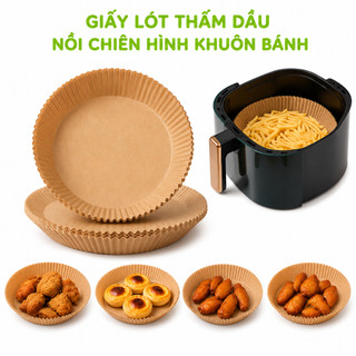 50 Miếng Giấy Lót Nồi Chiên Hình Khuôn Bánh GD67 - Giấy Lót Nồi Thấm Dầu Nồi Chiên Không Dầu