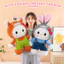 Gấu Bông Hello Kitty Mặc Áo Thỏ Judy Và Cáo Nick– Thú Nhồi Bông Cao Cấp Siêu Mềm, Quà Tặng
