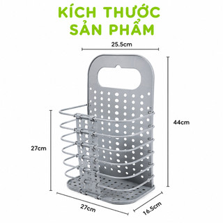 Giỏ Nhựa Đựng Quần Áo Gấp Gọn Nhựa Việt Nhật GD68 - Giỏ Đựng Đồ Treo Tường Gấp Gọn Chịu Lực Tốt