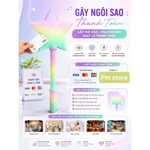 Gậy Ngôi Sao Thanh Toán Không Chạm Dùng Thẻ ATM – Tap to Pay Credit Card Big Star Wand Phụ Kiện Độc Đáo- ĐŨA PHÉP