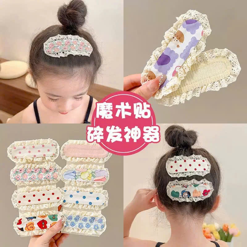 Set 4 Miếng Dán Tóc Magic Dán Hoa Dễ Thương Thời Trang Hàn Quốc