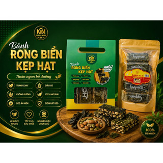 Bánh Rong Biển Kẹp Hạt Dinh Dưỡng Hàng Loại 1 Cao Cấp, Thanh Rong Biển Mix Hạt Cho Người Ăn Kiêng