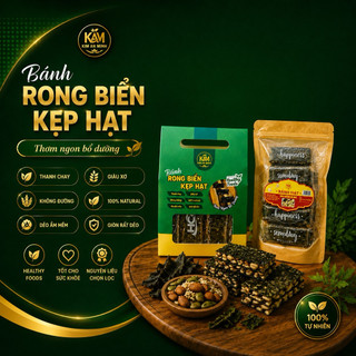 Bánh Rong Biển Kẹp Hạt Dinh Dưỡng Hàng Loại 1 Cao Cấp, Thanh Rong Biển Mix Hạt Cho Người Ăn Kiêng