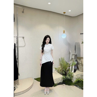 Áo Kiểu Công Sở Nữ Thiết Kế Xếp Ly Chéo Dáng Peplum A2506