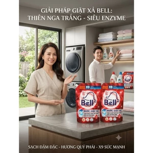 Túi nước giặt xả Bell X9(1 túi màu đỏ 3l6) hương nước hoa quý phái thơm lâu